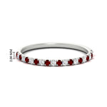 Load image into Gallery viewer, 0.30-ct-french-prong-eternity-ruby-ring-in-white-gold-FD8370GRUDR-0.30CT-NL-WG-HW.jpg
