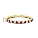 Load image into Gallery viewer, 0.30-ct-french-prong-eternity-ruby-ring-in-yellow-gold-FD8370GRUDR-0.30CT-NL-YG-HW.jpg
