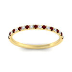 Load image into Gallery viewer, 0.30-ct-french-prong-eternity-ruby-ring-in-yellow-gold-FD8370GRUDRANGLE5-0.30CT-NL-YG.jpg
