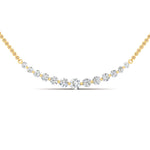Load image into Gallery viewer, 0.30-ct.-graduated-round-diamond-fixed-smile-necklace-in-FDNK8056ANGLE1-0.30CT-NL-YG
