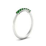 Load image into Gallery viewer, 0.35-ct-septet-princess-cut-emerald-wedding-band-in-platinum-fdwb179prgemgrangle2-0.35ct-nl-wg.jpg