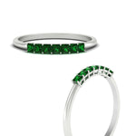 Load image into Gallery viewer, 0.35-ct-septet-princess-cut-emerald-wedding-band-in-white-gold-fdwb179prgemgrangle3-0.35ct-nl-wg.jpg