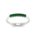 Load image into Gallery viewer, 0.35-ct-septet-princess-cut-emerald-wedding-band-in-white-gold-fdwb179prgemgrangle5-0.35ct-nl-wg.jpg