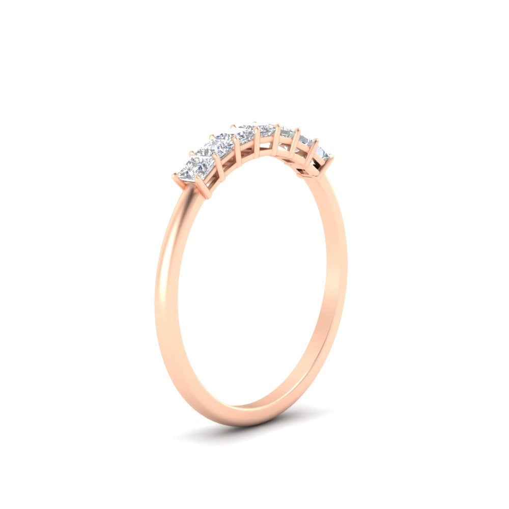 Septet Princess Cut Wedding Band