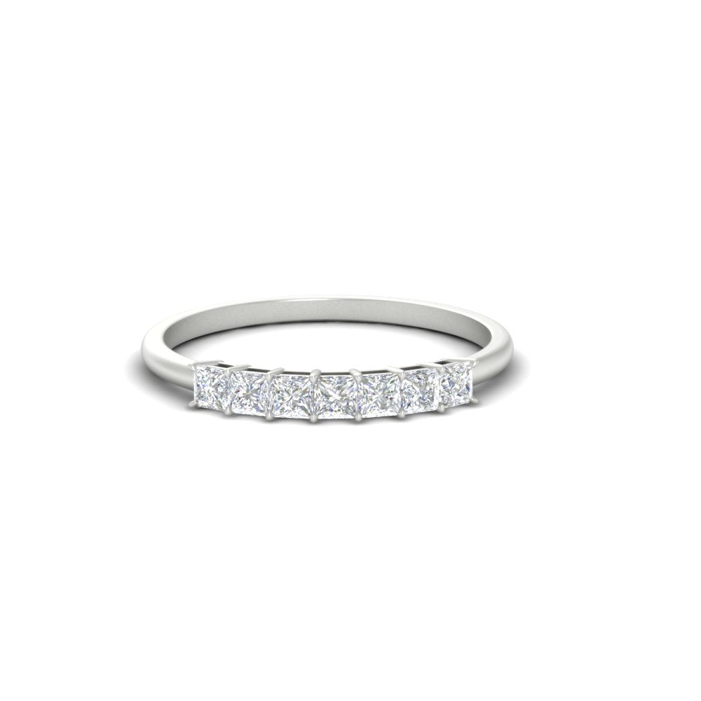 Septet Princess Cut Wedding Band
