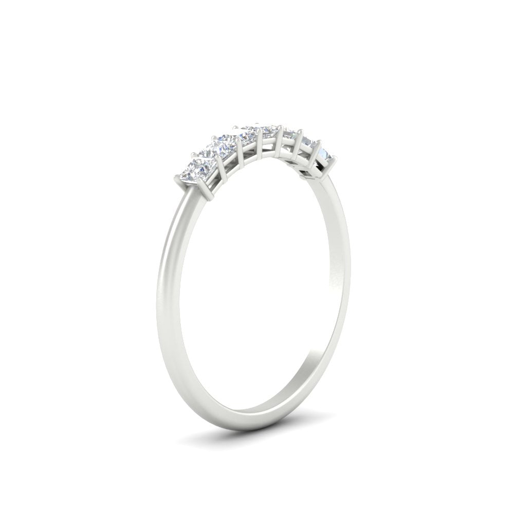 Septet Princess Cut Wedding Band