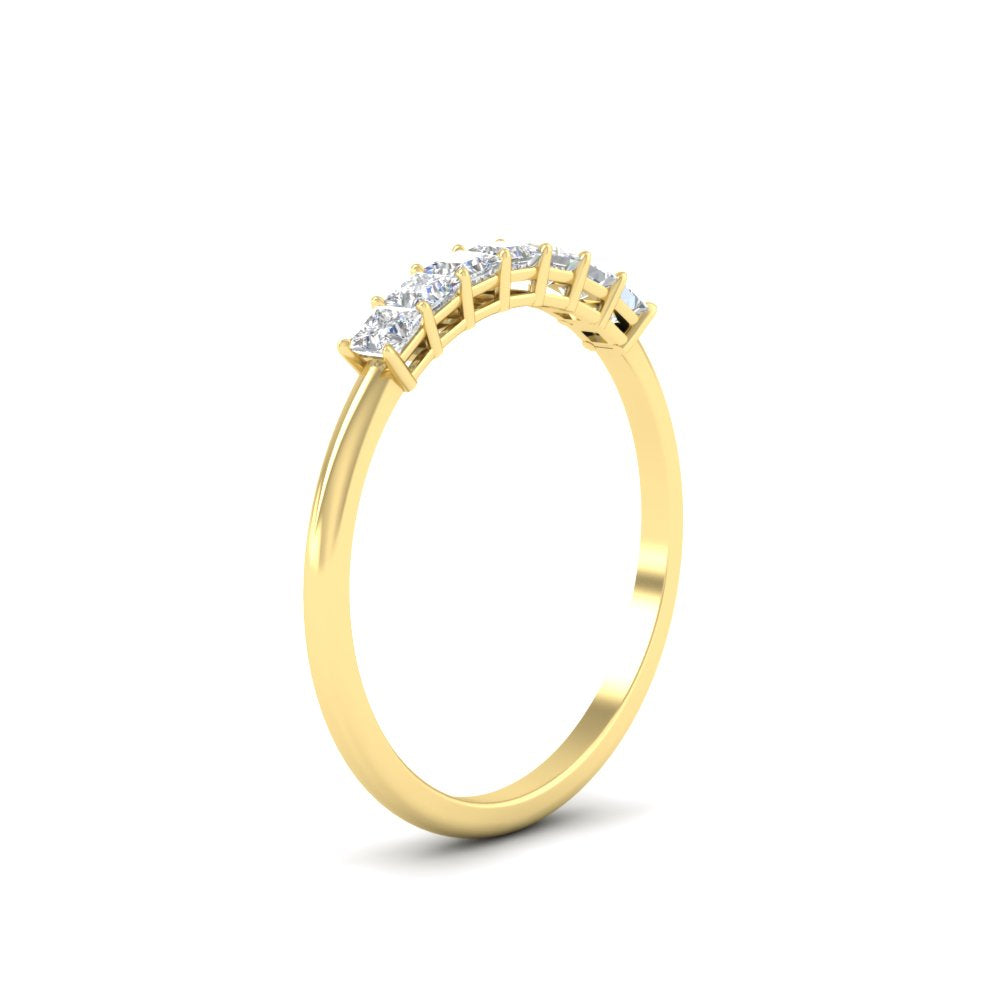 Septet Princess Cut Wedding Band