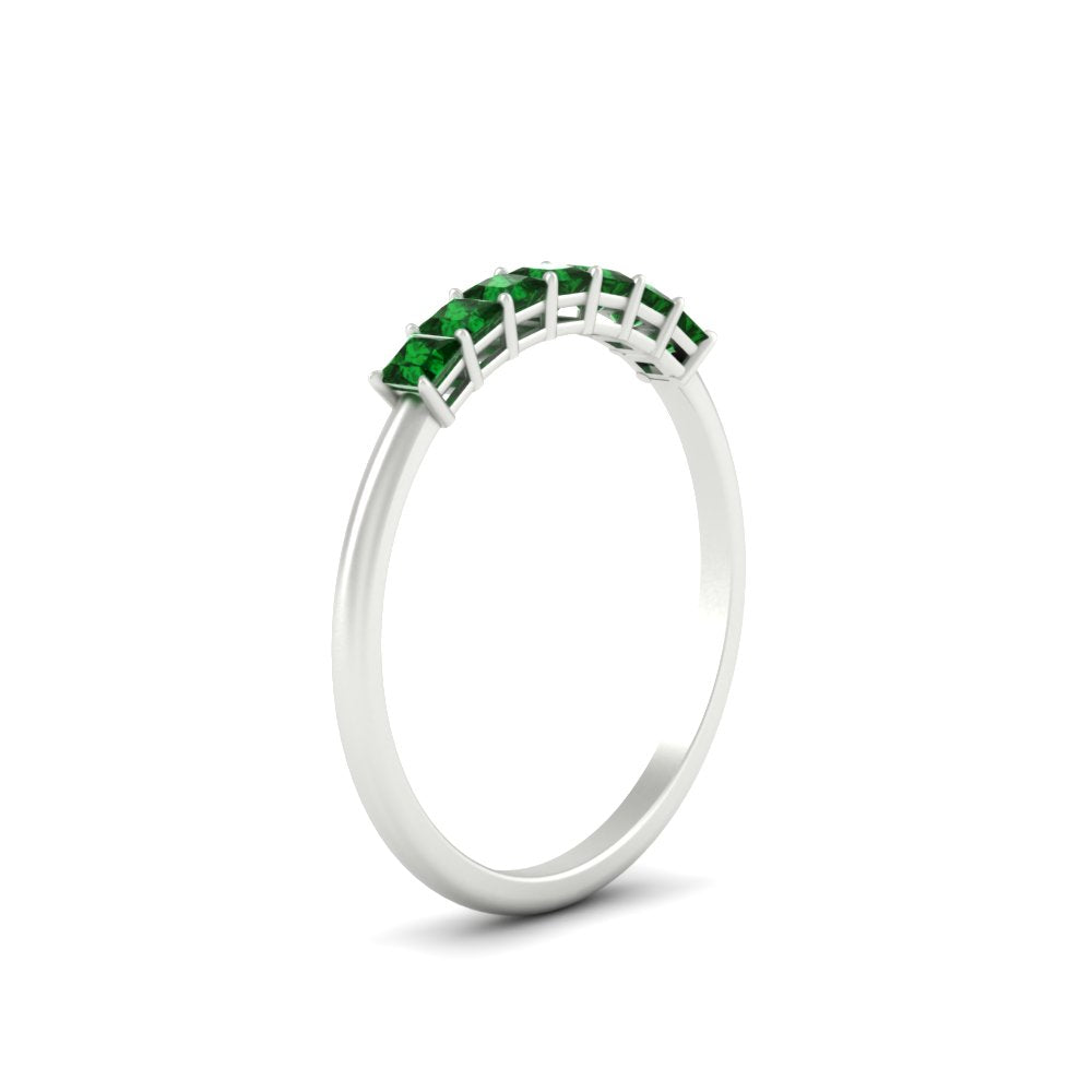 Septet Princess Cut Wedding Band