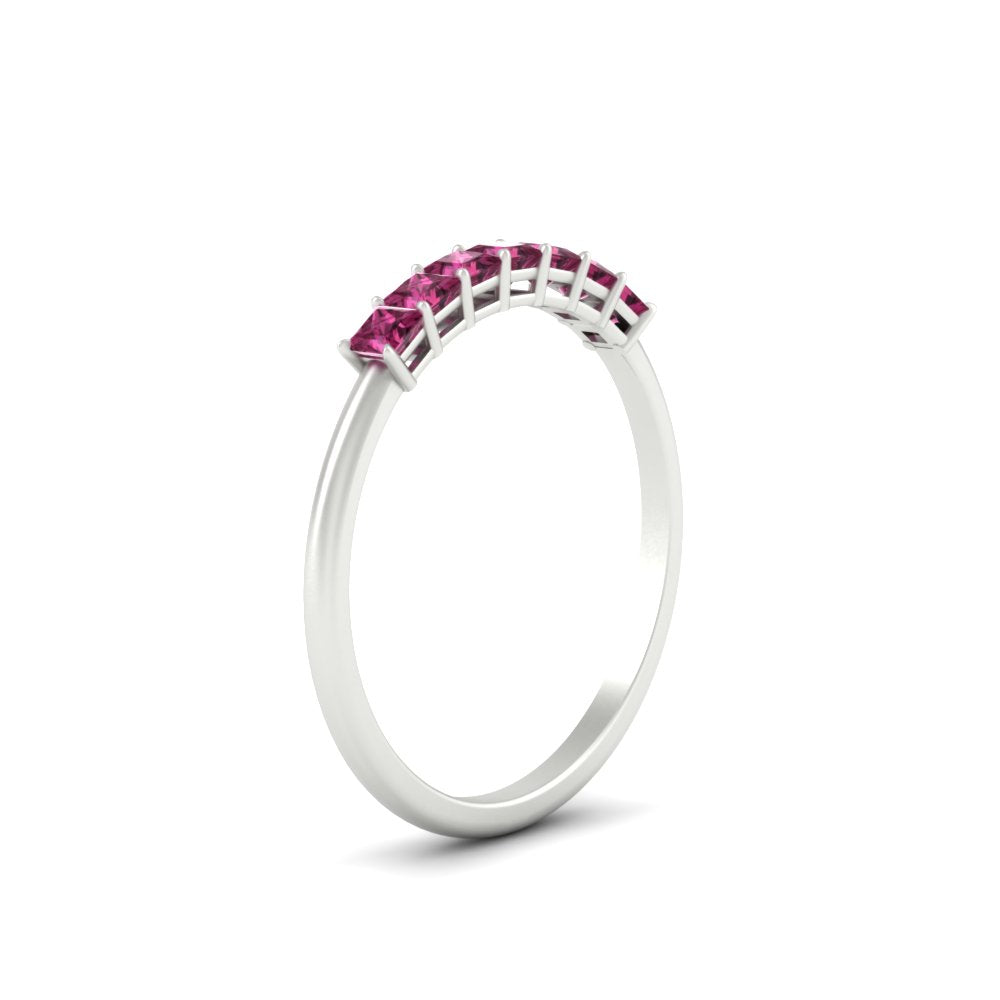 Septet Princess Cut Wedding Band