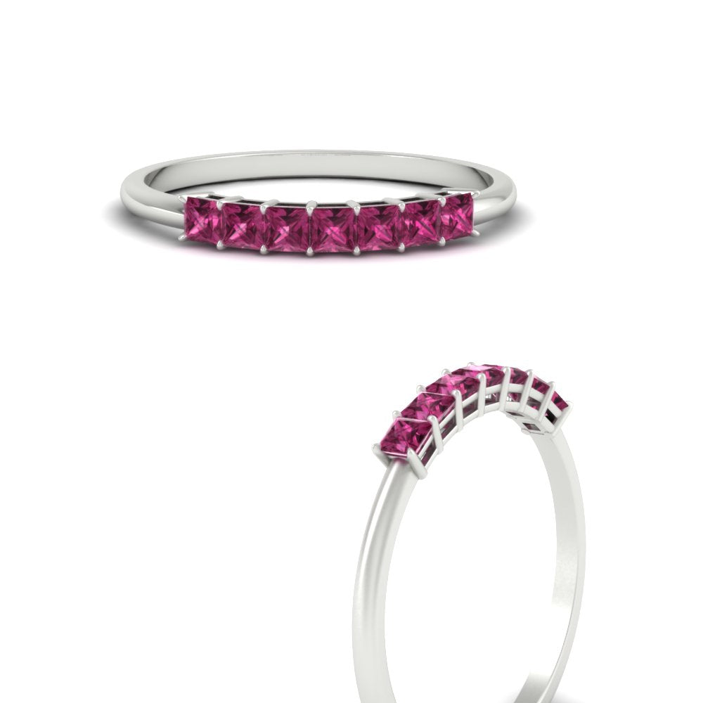 Septet Princess Cut Wedding Band