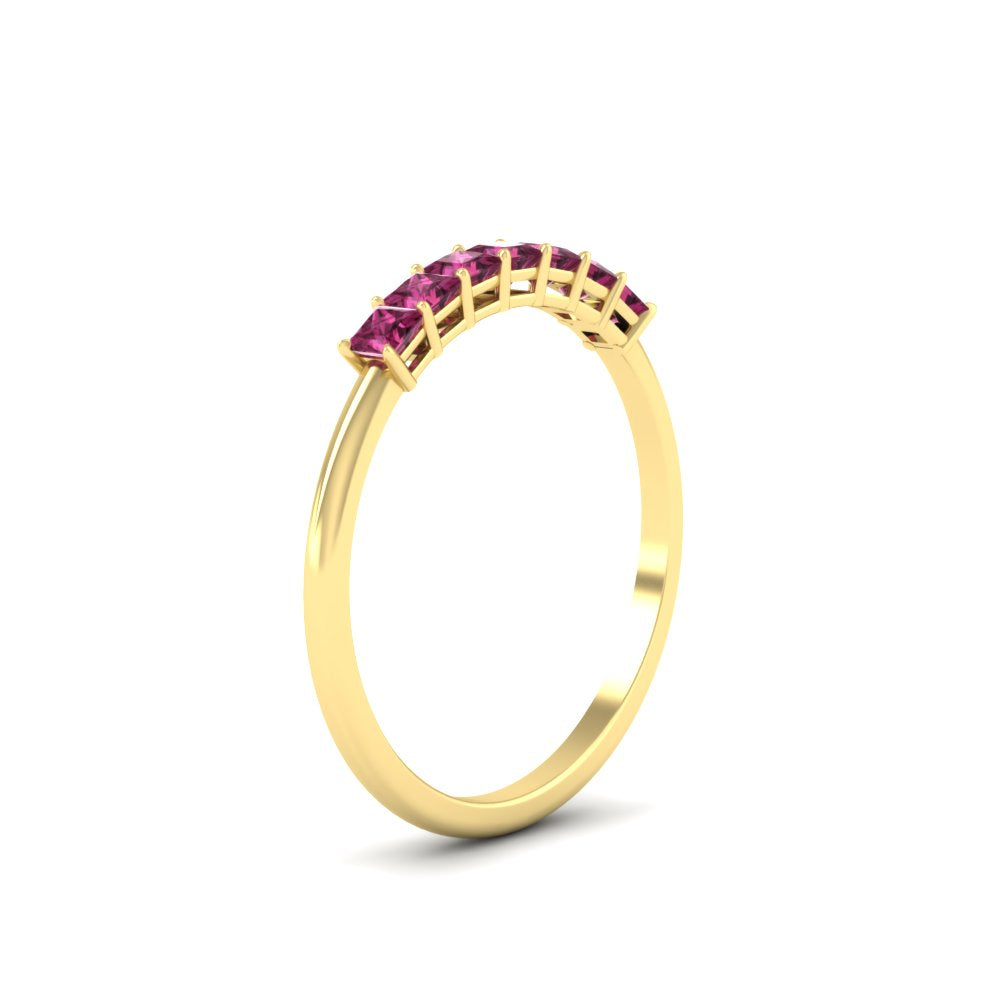 Septet Princess Cut Wedding Band