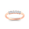 Load image into Gallery viewer, 0.5-ct-princess-cut-five-stone-diamond-band-in-rose-gold-fdwb8008prangle5-0.50ct-nl-rg
