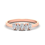 Load image into Gallery viewer, 0.5-ct-teardrop-diamond-five-stone-wedding-band-in-rose-gold-fdwb8008pesleep-0.50ct-nl-rg.jpg