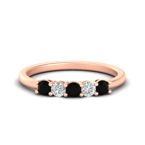 0.50-carat-5-stone-diamond-and-black-diamond-basket-prong-wedding-anniversary-band-in-rose-gold-FDENS141ROBGBLACKANGLE3-0.50CT-NL-RG