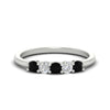 Load image into Gallery viewer, 0.50-carat-5-stone-diamond-and-black-diamond-basket-prong-wedding-anniversary-band-in-white-gold-FDENS141ROBGBLACKANGLE3-0.50CT-NL-WG