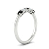 Load image into Gallery viewer, 0.50-carat-5-stone-diamond-and-black-diamond-basket-prong-wedding-anniversary-band-in-white-gold-FDENS141ROBGBLACKANGLE3-0.50CT-NL-WG