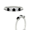 Load image into Gallery viewer, 0.50-carat-5-stone-diamond-and-black-diamond-basket-prong-wedding-anniversary-band-in-white-gold-FDENS141ROBGBLACKANGLE3-0.50CT-NL-WG