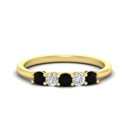 0.50-carat-5-stone-diamond-and-black-diamond-basket-prong-wedding-anniversary-band-in-yellow-gold-FDENS141ROBGBLACKANGLE3-0.50CT-NL-YG