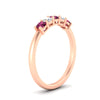 Load image into Gallery viewer, 0.50-carat-5-stone-diamond-and-pink-sapphire-basket-prong-wedding-anniversary-band-in-rose-gold-FDENS141ROBGSADRPIANGLE3-0.50CT-NL-RG
