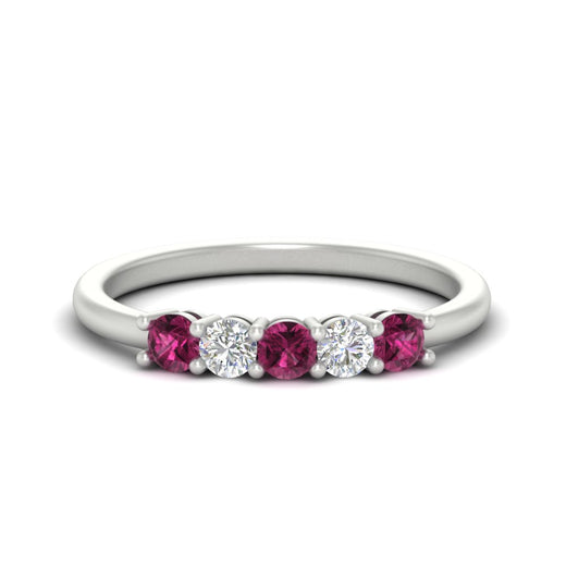 0.50-carat-5-stone-diamond-and-pink-sapphire-basket-prong-wedding-anniversary-band-in-white-gold-FDENS141ROBGSADRPIANGLE3-0.50CT-NL-WG