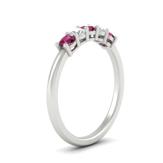 0.50-carat-5-stone-diamond-and-pink-sapphire-basket-prong-wedding-anniversary-band-in-white-gold-FDENS141ROBGSADRPIANGLE3-0.50CT-NL-WG