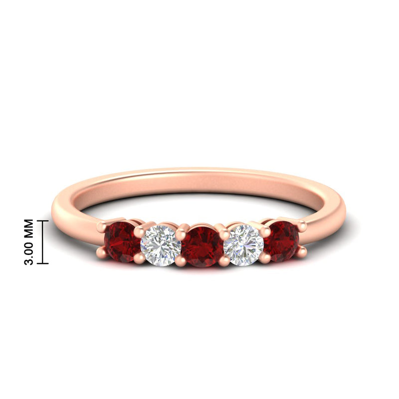 0.50-carat-5-stone-diamond-and-ruby-basket-prong-wedding-anniversary-band-in-rose-gold-FDENS141ROBGRUDRANGLE3-0.50CT-NL-RG