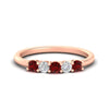 Load image into Gallery viewer, 0.50-carat-5-stone-diamond-and-ruby-basket-prong-wedding-anniversary-band-in-rose-gold-FDENS141ROBGRUDRANGLE3-0.50CT-NL-RG