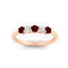 Load image into Gallery viewer, 0.50-carat-5-stone-diamond-and-ruby-basket-prong-wedding-anniversary-band-in-rose-gold-FDENS141ROBGRUDRANGLE3-0.50CT-NL-RG
