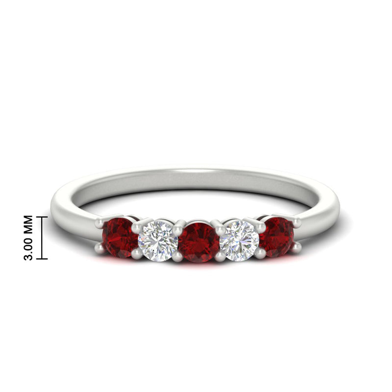 0.50-carat-5-stone-diamond-and-ruby-basket-prong-wedding-anniversary-band-in-white-gold-FDENS141ROBGRUDRANGLE3-0.50CT-NL-WG
