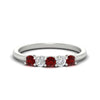 Load image into Gallery viewer, 0.50-carat-5-stone-diamond-and-ruby-basket-prong-wedding-anniversary-band-in-white-gold-FDENS141ROBGRUDRANGLE3-0.50CT-NL-WG