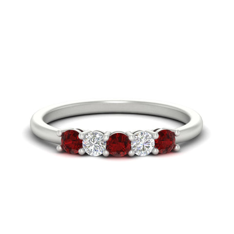 0.50-carat-5-stone-diamond-and-ruby-basket-prong-wedding-anniversary-band-in-white-gold-FDENS141ROBGRUDRANGLE3-0.50CT-NL-WG