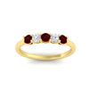 Load image into Gallery viewer, 0.50-carat-5-stone-diamond-and-ruby-basket-prong-wedding-anniversary-band-in-yellow-gold-FDENS141ROBGRUDRANGLE3-0.50CT-NL-YG
