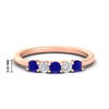 Load image into Gallery viewer, 0.50-carat-5-stone-diamond-and-sapphire-basket-prong-wedding-anniversary-band-in-rose-gold-FDENS141ROBGSABLANGLE3-0.50CT-NL-RG