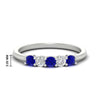 Load image into Gallery viewer, 0.50-carat-5-stone-diamond-and-sapphire-basket-prong-wedding-anniversary-band-in-white-gold-FDENS141ROBGSABLANGLE3-0.50CT-NL-WG