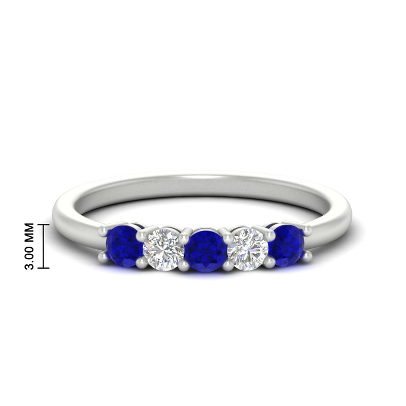 0.50-carat-5-stone-diamond-and-sapphire-basket-prong-wedding-anniversary-band-in-white-gold-FDENS141ROBGSABLANGLE3-0.50CT-NL-WG
