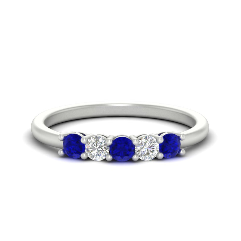 0.50-carat-5-stone-diamond-and-sapphire-basket-prong-wedding-anniversary-band-in-white-gold-FDENS141ROBGSABLANGLE3-0.50CT-NL-WG