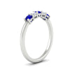 Load image into Gallery viewer, 0.50-carat-5-stone-diamond-and-sapphire-basket-prong-wedding-anniversary-band-in-white-gold-FDENS141ROBGSABLANGLE3-0.50CT-NL-WG