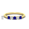 Load image into Gallery viewer, 0.50-carat-5-stone-diamond-and-sapphire-basket-prong-wedding-anniversary-band-in-yellow-gold-FDENS141ROBGSABLANGLE3-0.50CT-NL-YG