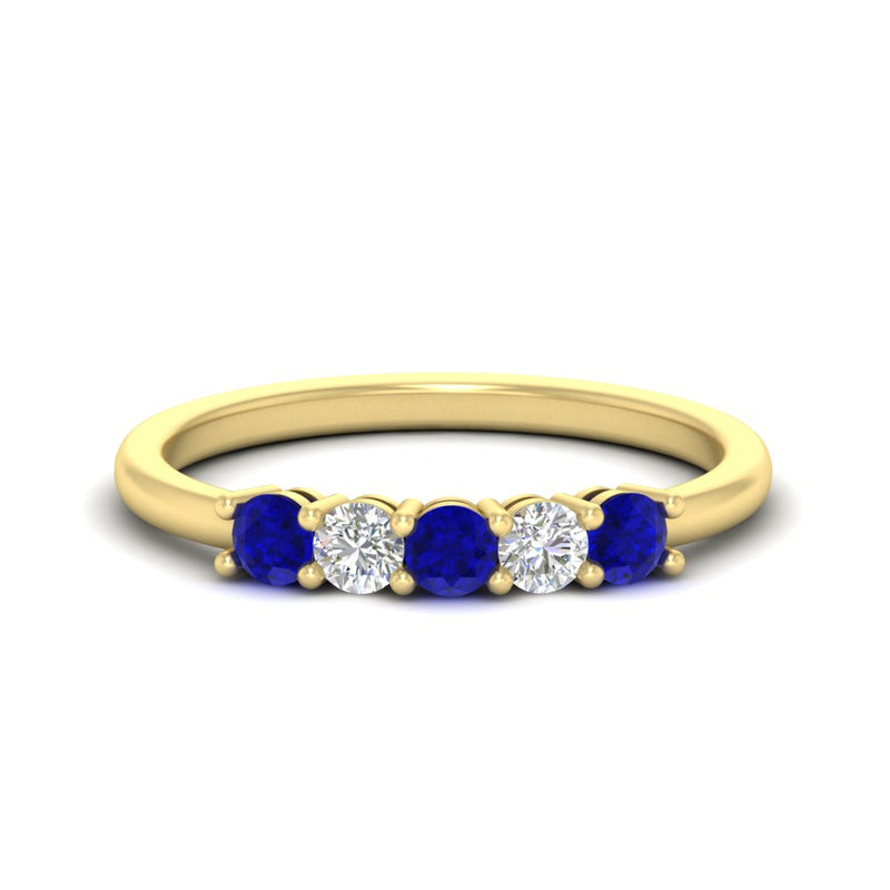 0.50-carat-5-stone-diamond-and-sapphire-basket-prong-wedding-anniversary-band-in-yellow-gold-FDENS141ROBGSABLANGLE3-0.50CT-NL-YG