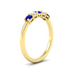 Load image into Gallery viewer, 0.50-carat-5-stone-diamond-and-sapphire-basket-prong-wedding-anniversary-band-in-yellow-gold-FDENS141ROBGSABLANGLE3-0.50CT-NL-YG