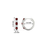 Load image into Gallery viewer, 0.50-carat-5-stone-ruby-huggie-hoop-earrings-in-white-gold-FDEAR10773GRUDRANGLE1-NL-WG_b005b7c9-625c-4555-bbe1-0d6e82272acc
