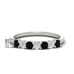 Load image into Gallery viewer, 0.50-carat-7-stone-black-diamond-wedding-band-ring-in-white-gold-FDENS141BGBLACK-0.5CT-NL-WG-HW
