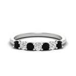 Load image into Gallery viewer, 0.50-carat-7-stone-black-diamond-wedding-band-ring-in-white-gold-FDENS141BGBLACK-0.5CT-NL-WG

