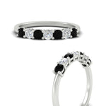 Load image into Gallery viewer, 0.50-carat-7-stone-black-diamond-wedding-band-ring-in-white-gold-FDENS141BGBLACKANGLE3-0.5CT-NL-WG
