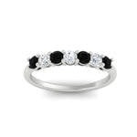 Load image into Gallery viewer, 0.50-carat-7-stone-black-diamond-wedding-band-ring-in-white-gold-FDENS141BGBLACKANGLE5-0.5CT-NL-WG
