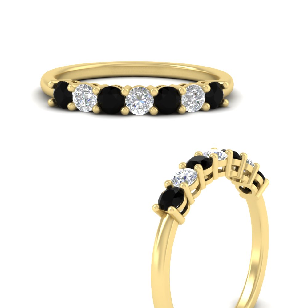 0.50-carat-7-stone-black-diamond-wedding-band-ring-in-yellow-gold-FDENS141BGBLACKANGLE3-0.5CT-NL-YG