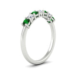 Load image into Gallery viewer, 0.50-carat-7-stone-emerald-wedding-band-ring-in-white-gold-FDENS141BGEMGRANGLE2-0.5CT-NL-WG
