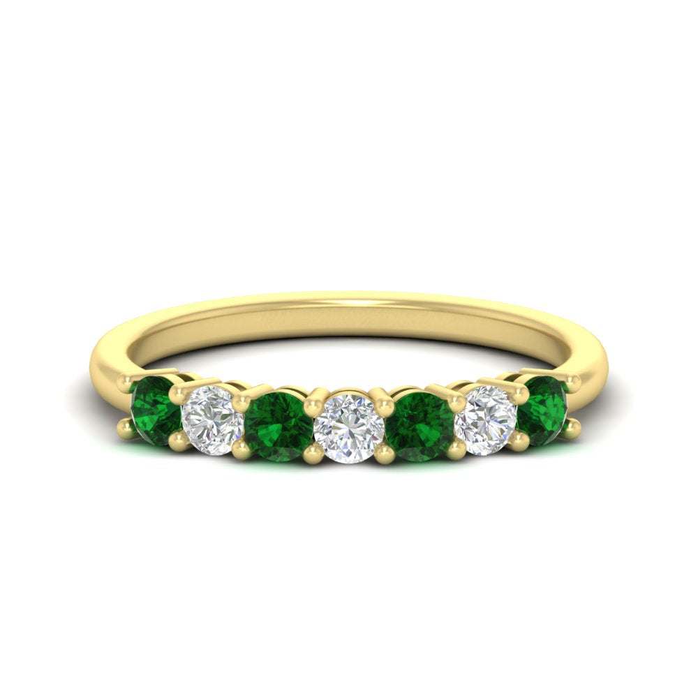 0.50-carat-7-stone-emerald-wedding-band-ring-in-yellow-gold-FDENS141BGEMGR-0.5CT-NL-YG