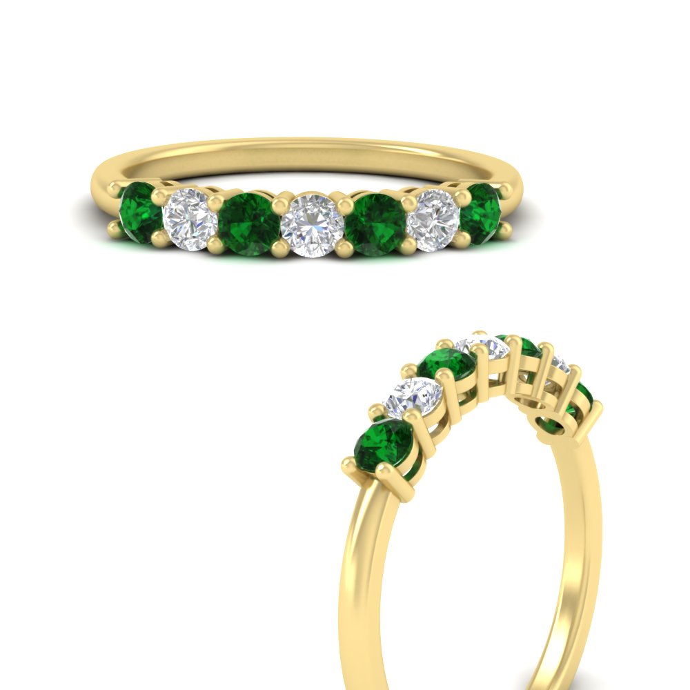 0.50-carat-7-stone-emerald-wedding-band-ring-in-yellow-gold-FDENS141BGEMGRANGLE3-0.5CT-NL-YG