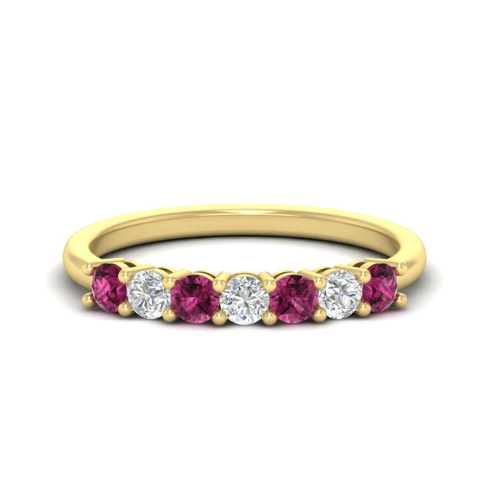 0.50-carat-7-stone-pink-sapphire-wedding-band-ring-in-yellow-gold-FDENS141BGSADRPI-0.5CT-NL-YG